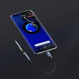 Кабель Remax Jack 3.5 AUX - USB C Sury 15 см чорний - мініатюра 5