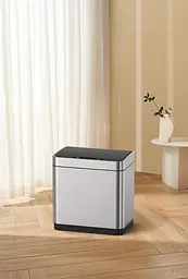 Відро для сміття сенсорне прямокутне Koer TC-020312-02 12 л нержавіюча сталь KR5586, Нержавіюча сталь - мініатюра 3