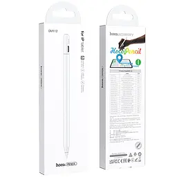 Стилус Hoco GM112 Intelligent anti-lost active capacitive pen with digital display for iPad White - мініатюра 6