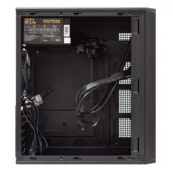 Корпус GTL 3804N1-U3C Black, БЖ 500W, Midi Tower, ATX / MicroATX / Mini ITX, 2xUSB 2.0, 1xUSB 3.0, 1xUSB 3.0 Type-C, CPU - 155мм/VGA - 330мм, 375x195x413 мм, 0.4 мм, 2.6 кг - мініатюра 3