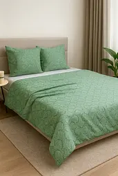 Комплект постільної білизни Ecotton Євро 210х220 см зелений (21213АВ) (23683) - мініатюра 4
