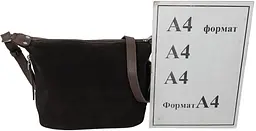 Жіноча сумка з натуральної шкіри та замші Borsacomoda темно-коричнева sum0028738 - мініатюра 10