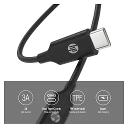 Дата кабель USB-C to USB-C 3.0m USB 3.1 PD 3A 60W HP (HP_DHC-TC107-3M) - мініатюра 4