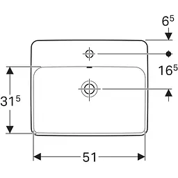 Раковина Geberit VariForm 55 500.743.01.2, Білий - мініатюра 2