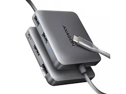 Мультипортовий адаптер AXAGON SuperSpeed 5in1 Grey (HMC-5HL)