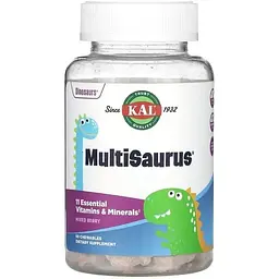 Амінокислота MultiSaurus, 60 жувальних таблеток - Ягоди, виноград та апельсин. KAL vit0004011 - мініатюра 2