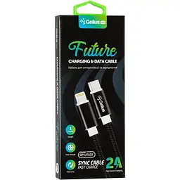 Кабель Gelius Pro Future GP-UTL02 Type-C/iPhone X Black - мініатюра 2