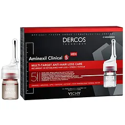 Средство против выпадения волос Vichy Dercos Aminexil Clinical 5, для мужчин, 21 шт.