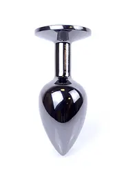 Металева анальна пробка з кристалом Boss Jewellery Dark Silver 7 см (рожевий) - мініатюра 7