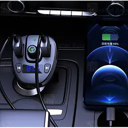 Автомобільний FM модулятор трансмітер XO BCC05 18W QC3.0 2 USB чорний - мініатюра 5