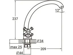Смеситель для кухонной мойки Aquatica PL-4B155C - миниатюра 3