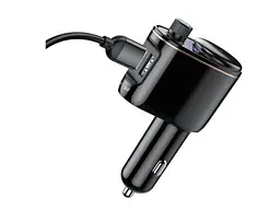 Автомобільний зарядний пристрій з FM-трансмітером BASEUS Locomotive Bluetooth MP3 Vehicle Charger(CCALL-RH01) - мініатюра 2
