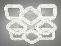 Плоска світлодіодна стельова люстра з пультом S2205/4+4WH LED 3 - мініатюра 3