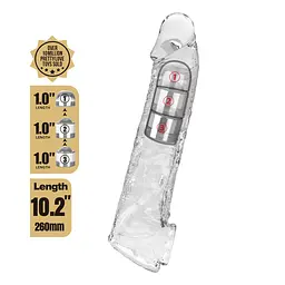 Насадка на пеніс Pretty Love Extension Penis Sleeve, 26 см (прозорий) - мініатюра 5
