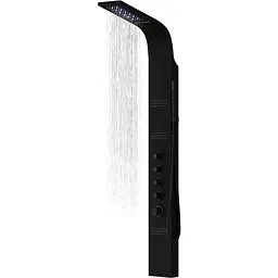 Душова панель Corsan Kaskada black LED A014MBLLED, Чорний матовий