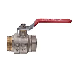 Кран кульовий Nolf Classic NFC.621-40-1 1/2" FM Гшв, ручка "важіль" червона NF3142 - мініатюра 4