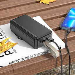 Зовнішній акумулятор 30000 mAh Hoco J91B чорний - мініатюра 3