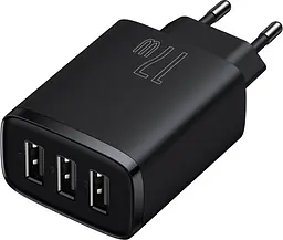 Зарядний пристрій Baseus Compact Charger 3U 17W EU black (CCXJ020101) - мініатюра 3