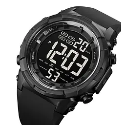 Наручний годинник чоловічий Skmei 1845 Black (12377) - мініатюра 2