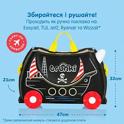 Дитяча валіза для подорожей Trunki Pedro the Pirate Ship (0312-GB01) - мініатюра 3
