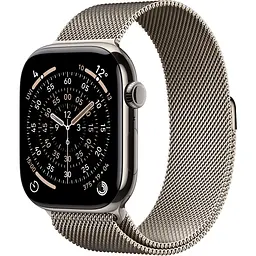 Смарт-годинник Apple Watch Series 11 GPS + Cellular 42mm Natural Tit. Case w. Natural Milanese Loop (MF8P4)