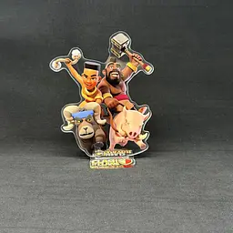 Акрилова колекційна фігурка Clash of Clans, Clash Royale Вершник на кабані та Вершниця на барані 15 см - мініатюра 2