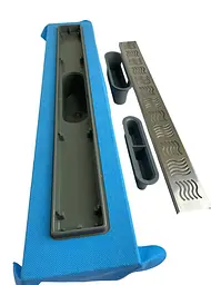 Душовий канал з горизонтальним фланцем Maxiflow Standart Line 60 см грати Хвиля 4022.TY050K.060.1 - мініатюра 8