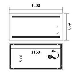 Дзеркало Mixxus Premium Lines MR17-120x60-Reverse MP6626 - мініатюра 2