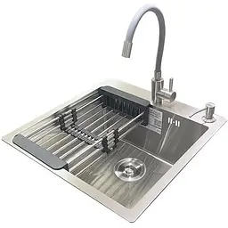 Комплект мийка + змішувач Romzha Arta U-450S (C)