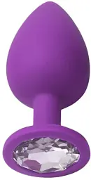 Анальна пробка I’MCUM Crystal Harmony Розмір L 9.2x4.2 см Силіконова Фіолетова (IM-KGS201_L_purp)
