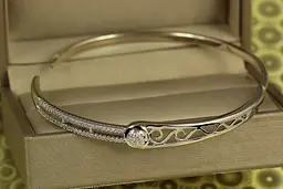 Браслет бенгл Xuping Jewelry Відродження 60 мм 10 мм на руку від 17 см до 19 см сріблястий - мініатюра 2