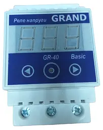 Реле контролю напруги GR basic 40А на дін-рейку