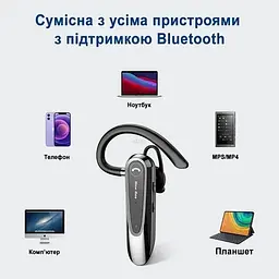 Гарнітура Bluetooth New Bee LC-B45 Gold + чохол - мініатюра 2