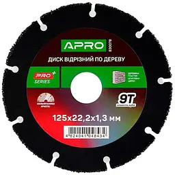 Диск відрізний по дереву APRO 125 x 22.2 мм x 9T PRO