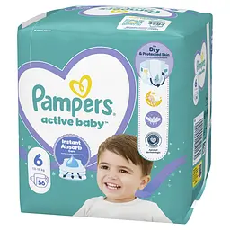 Підгузки Pampers Active Baby Розмір 6 (13-18 кг) 56 шт. - мініатюра 2