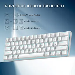 Клавіатура MageGee MK-Star 61 LED Red Switch White (6971969720978-UA) [159844] - мініатюра 2