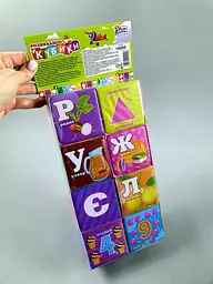 Кубики м'які вононепроникні у ванну 10950 "4FUN Game Club", "Їжа", 6 штук, - мініатюра 2