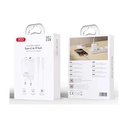 Зарядний пристрій XO 1xUSB-C PD20W + 1xUSB QC3.0 White (L158.white) - мініатюра 7