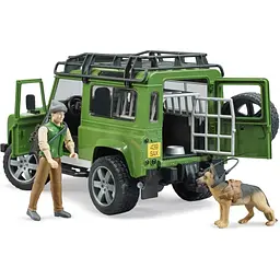 Набір іграшковий Bruder Автомобіль Land Rover Defender з фігуркою лісника та собаки (02587) - мініатюра 2