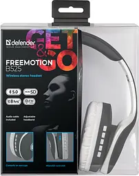 Гарнітура Defender FreeMotion B525 Gray + White, Bluetooth (63527) (6492205) - мініатюра 4