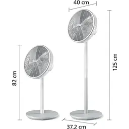 Вентилятор Philips Series 2000 підлоговий 40 см 48 Вт білий (CX2550/00) - мініатюра 3