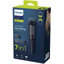 Тример Philips 3000 All-in-One 7-в-1 чорний (MG3720/15) - мініатюра 9