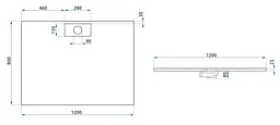 Душовий піддон Rea Bazalt 90x120 long white REA-K3322, Білий - мініатюра 6