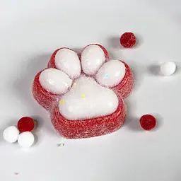 Сквіш антістрес UFT Squish Cat Paw Fluffy 7 Пухнаста лапка Red  - мініатюра 4