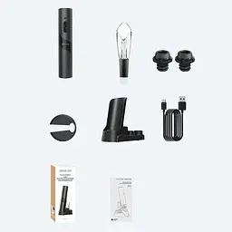 Набор для вина с электроштопором Circle Joy Wine Opener and Preserver Set (CJ-TZ21) - мініатюра 2