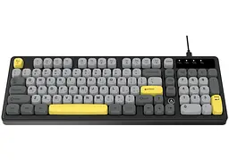 Провідна ігрова клавіатура Ajazz AF-BGY-98 USB Black-Gray-Yellow - мініатюра 3
