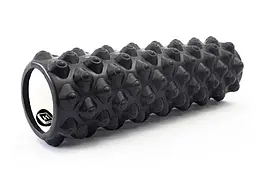 Масажний ролик EasyFit Grid Roller Extreme 45 см Чорний
