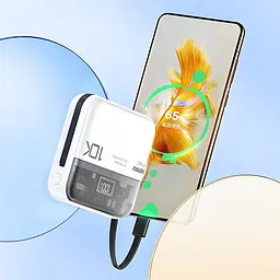 Павербанк Remax RPP-602 10000 мАч до 22.5 Вт USB-A USB-C Lightning PD QC С кабелем Білий (1994) - мініатюра 4