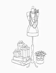 Розмальовка Жорж #girls#fashion#flowers (Z101031У) - мініатюра 2