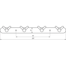 Планка з гачками Globus Lux SS8435-4 - мініатюра 2